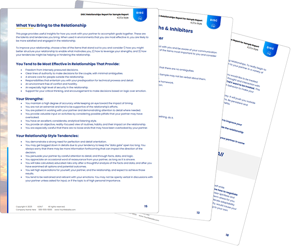 image of disc relationships 3 page graphic